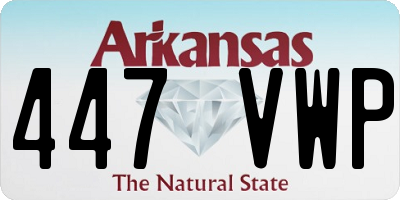 AR license plate 447VWP