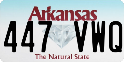 AR license plate 447VWQ