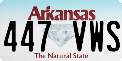 AR license plate 447VWS