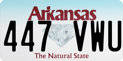 AR license plate 447VWU