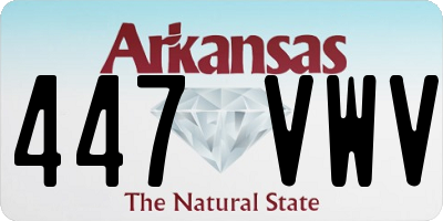 AR license plate 447VWV