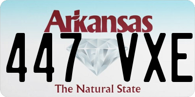 AR license plate 447VXE