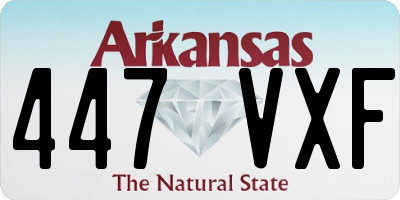 AR license plate 447VXF