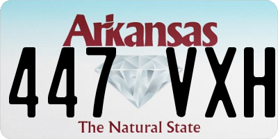 AR license plate 447VXH