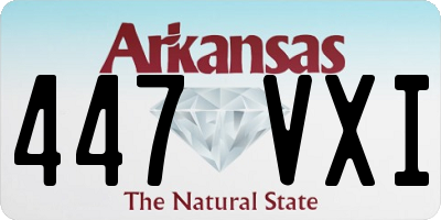 AR license plate 447VXI