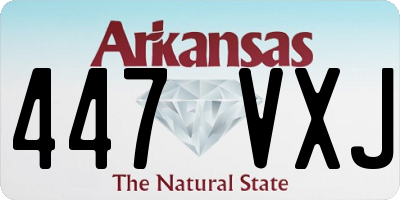 AR license plate 447VXJ