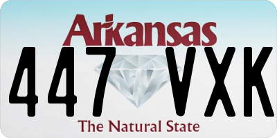 AR license plate 447VXK