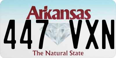AR license plate 447VXN