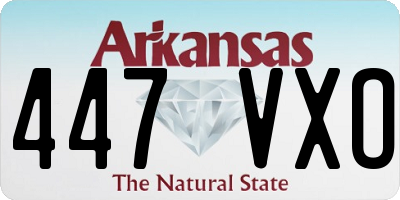 AR license plate 447VXO