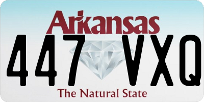 AR license plate 447VXQ