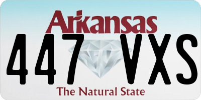 AR license plate 447VXS