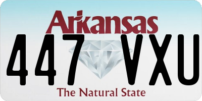 AR license plate 447VXU