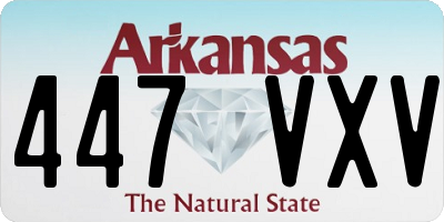 AR license plate 447VXV