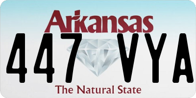 AR license plate 447VYA