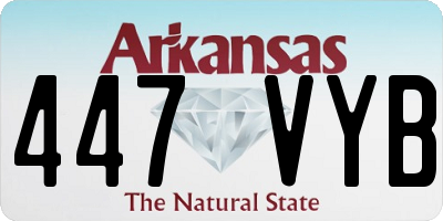 AR license plate 447VYB