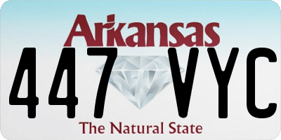 AR license plate 447VYC