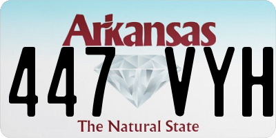AR license plate 447VYH