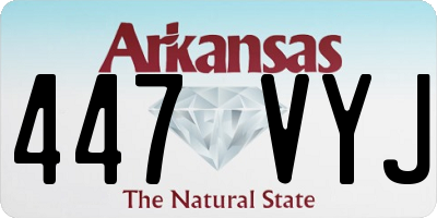 AR license plate 447VYJ