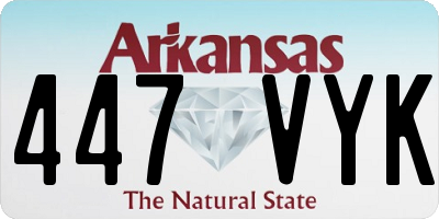 AR license plate 447VYK