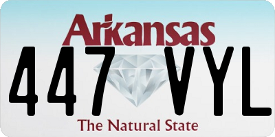 AR license plate 447VYL