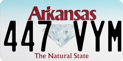AR license plate 447VYM