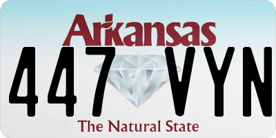 AR license plate 447VYN