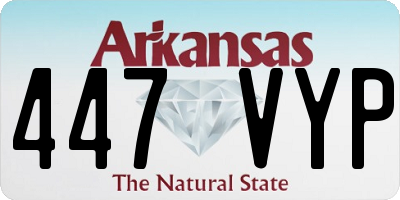 AR license plate 447VYP