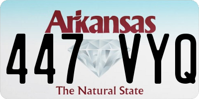 AR license plate 447VYQ