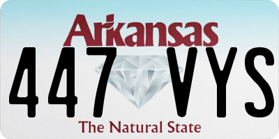 AR license plate 447VYS