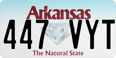 AR license plate 447VYT