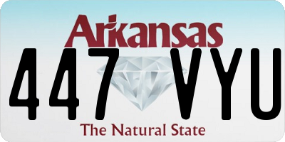 AR license plate 447VYU