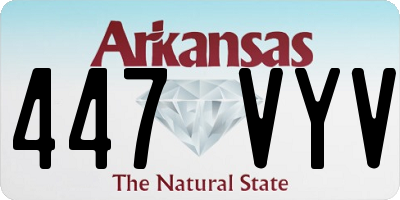 AR license plate 447VYV