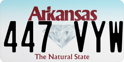 AR license plate 447VYW