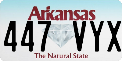 AR license plate 447VYX