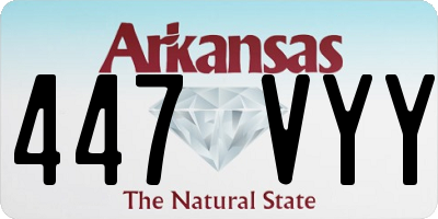 AR license plate 447VYY