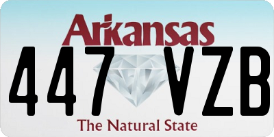 AR license plate 447VZB