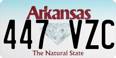 AR license plate 447VZC