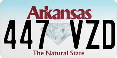 AR license plate 447VZD