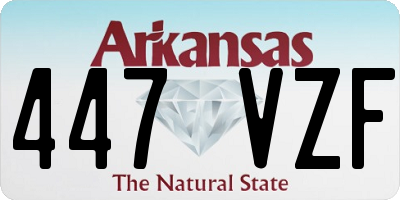 AR license plate 447VZF