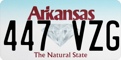 AR license plate 447VZG