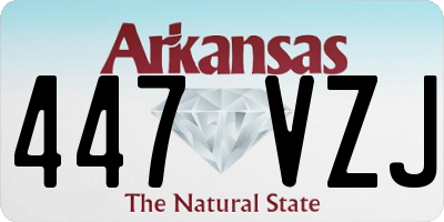 AR license plate 447VZJ