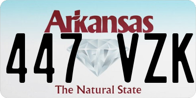 AR license plate 447VZK