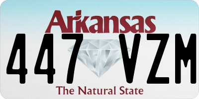 AR license plate 447VZM