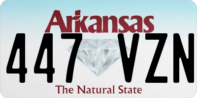 AR license plate 447VZN
