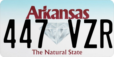 AR license plate 447VZR