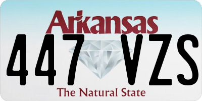 AR license plate 447VZS
