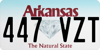 AR license plate 447VZT