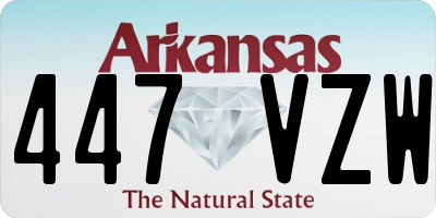 AR license plate 447VZW