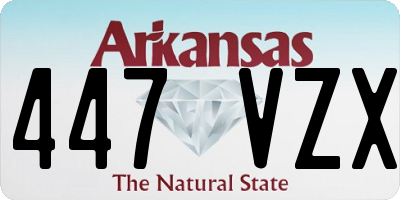 AR license plate 447VZX