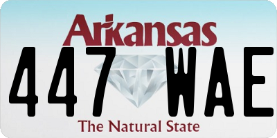 AR license plate 447WAE